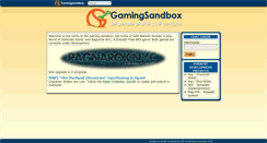 Desktop Screenshot of gamingsandbox.com